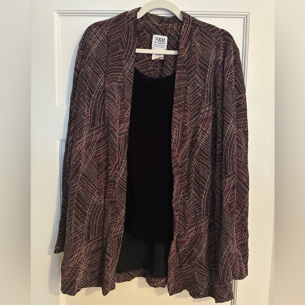 R&M Richards Metallic Knit Jacket